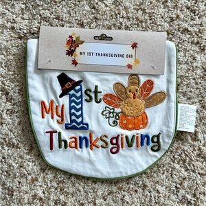 Cracker Barrel Baby’s “My 1st Thanksgiving” Bib. Velcro Closure. NWT!